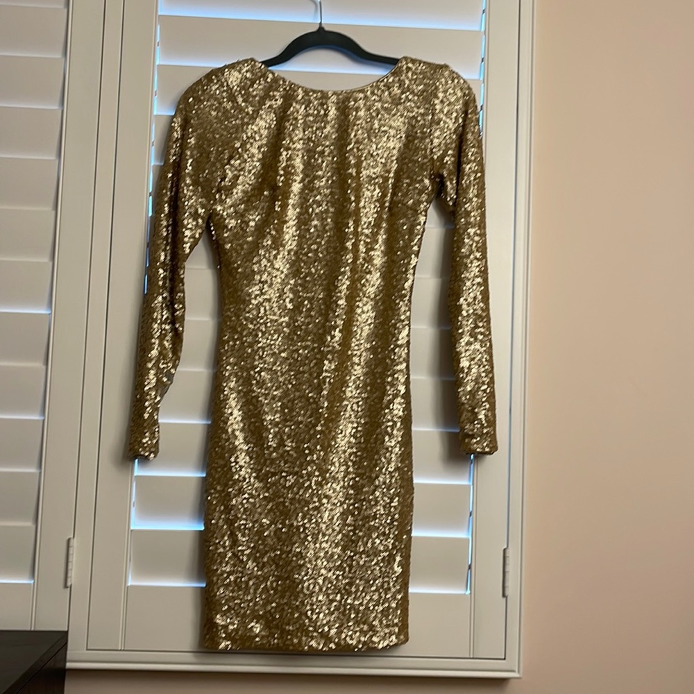 Dress the Population Gold Dress
